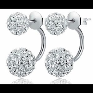 New!! Rhinestone little dangle stud earrings !!
